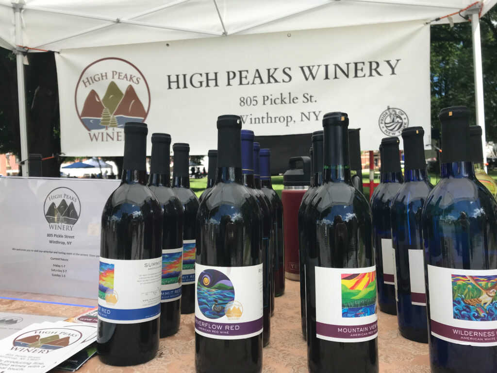 high peaks winery display